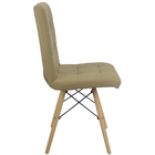 Kit 3 Cadeiras Gomos Eiffel Eames Fitz Dublin Estofada Base M