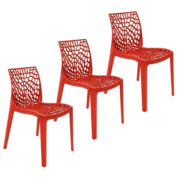 Kit 3 Cadeiras Gruvyer Design Cozinha Sala De Estar Jantar -