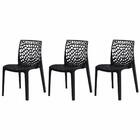 Kit 3 Cadeiras Gruvyer Preta