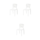 Kit 3 Cadeiras Ipiranga Empilhavel Branco