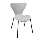 Kit 3 Cadeiras Jacobsen Polipropileno Sala Jantar Base Preta