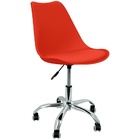 Kit 3 Cadeiras Leda Office Luisa Saarinen Estofada Base Girat