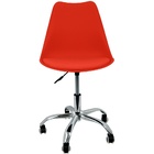 Kit 3 Cadeiras Leda Office Luisa Saarinen Estofada Base Girat