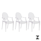 Kit 3 Cadeiras Louis Ghost Transparente