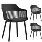 Kit 3 Cadeiras Marcela Montreal Em Polipropileno Assento Esto