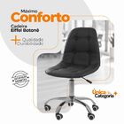 Kit 3 Cadeiras Office Eiffel Botonê Ajustável Base Giratória