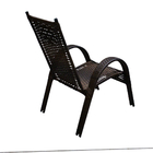 Kit 3 Cadeiras Para Area Externa De Junco Adulto Naja Argila