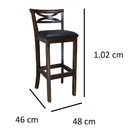 Kit 3 Cadeiras Para Bancada Banqueta Alta Para Balcão Lilian