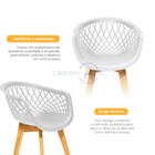 Kit 3 Cadeiras Para Mesa De Jantar Cozinha Sala Quarto Varand
