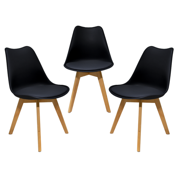 Kit 3 Cadeiras Para Mesa De Jantar Sala Cozinha Saarinen Esto