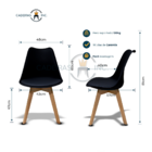 Kit 3 Cadeiras Para Mesa De Jantar Sala Cozinha Saarinen Esto