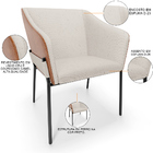 Kit 3 Cadeiras Para Sala De Jantar Estar Living Olívia L02 Li