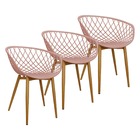 Kit 3 Cadeiras Poltrona Clarice Sidera Nest Web C/ Apoio De B