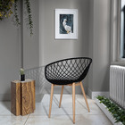 Kit 3 Cadeiras Poltrona Clarice Sidera Nest Web C/ Apoio De B