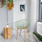 Kit 3 Cadeiras Poltrona Clarice Sidera Nest Web C/ Apoio De B