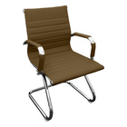 Kit 3 Cadeiras Presidente Esteirinha Baixa Com Base Fixa Preto