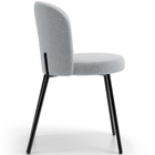 Kit 3 Cadeiras Sala De Jantar Estofada Gavi L02 Bouclê Cinza