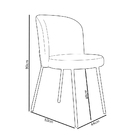 Kit 3 Cadeiras Sala De Jantar Estofada Gavi L02 Couríssimo Wh