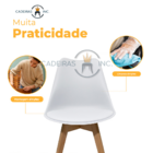 Kit 3 Cadeiras Sala Jantar Cozinha Leda Saarinen Design Branca