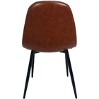 Kit 3 Cadeiras Tânia Charla Estofada Pu Vintage Base Cor Pret