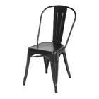 Kit 3 Cadeiras Tolix Iron Design Preto Fosco Aço Industrial S