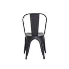 Kit 3 Cadeiras Tolix Iron Design Preto Fosco Aço Industrial S