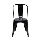 Kit 3 Cadeiras Tolix Iron Industrial Preta Para Cozinha