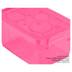 Kit 3 Caixa Organizadora Pequena Com Trava 1,5l Pink Ordene