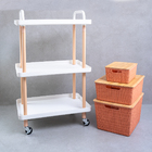 Kit 3 Caixa Organizadora Terracota E Carrinho Multiuso Oikos