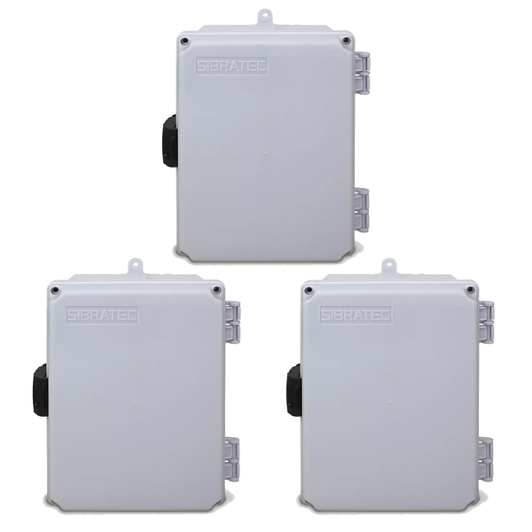 Kit 3 Caixa Plástica 20x14x10 Pequena Baixa