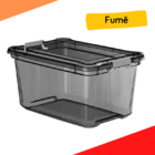 Kit 3 Caixas Organizadora Translúcido 50 Litros Plasvale- Ref