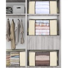 Kit 3 Caixas Organizadoras 60x45x30 Bege Marfim P/ Roupas