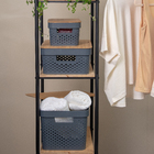 Kit 3 Caixas Organizadoras Com Tampa De Bambu Poá 3,5l, 10l E