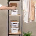 Kit 3 Caixas Organizadoras Com Tampa De Bambu Poá 3,5l Branco