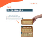Kit 3 Caixas Organizadoras Empilháveis De Bambu E Palhinha 2