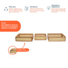 Kit 3 Caixas Organizadoras Empilháveis De Bambu E Palhinha 2