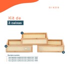 Kit 3 Caixas Organizadoras Empilháveis De Bambu E Palhinha 32