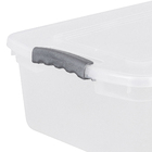 Kit 3 Caixas Organizadoras de Plástico Transparente 20L 18x47,9x33,6cm São Bernardo