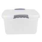Kit 3 Caixas Organizadoras de Plástico Transparente 20L 18x47,9x33,6cm São Bernardo