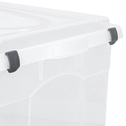Kit 3 Caixas Organizadoras Plástico Transparente 42L 56L e 72L Top Stock Sanremo