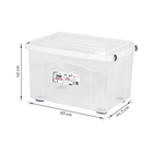 Kit 3 Caixas Organizadoras Plástico Transparente 42L 56L e 72L Top Stock Sanremo