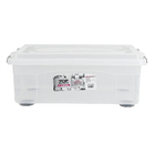 Kit 3 Caixas Organizadoras Plástico Transparente 42L 56L e 72L Top Stock Sanremo