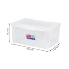 Kit 3 Caixas Organizadoras Plástico Transparente 65L 30,7x63,5x42,5 cm Radical Color Ordene