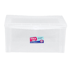 Kit 3 Caixas Organizadoras Plástico Transparente 65L 30,7x63,5x42,5 cm Radical Color Ordene