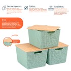 Kit 3 Caixas Organizadoras Tampa De Bambu 18l Verde – Oikos U