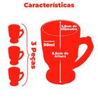 Kit 3 Canecas Para Café De Vidro Sodo Cálcico Fayrouz 90ml