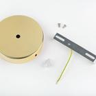 Kit 3 Canoplas Em Alumínio 1 Furo Tamanho Padrão Dourado