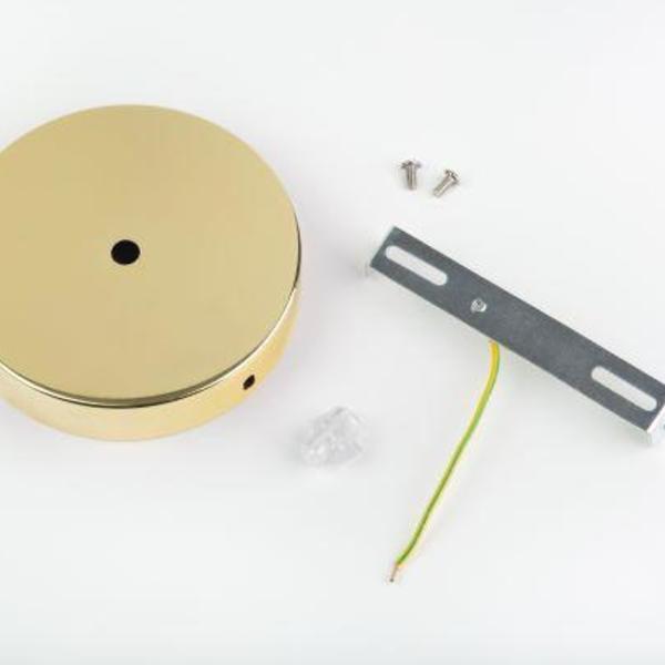 Kit 3 Canoplas Em Alumínio 1 Furo Tamanho Padrão Dourado