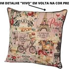 Kit 3 Capa De Almofada Belize Paris Fundo Rosa Impermeável 45