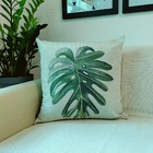 Kit 3 Capas De Almofada Com Folhagem Costela De Adão